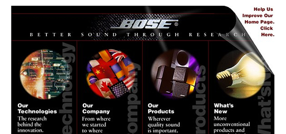 Bose home page