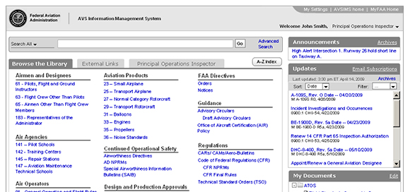 FAA wireframe