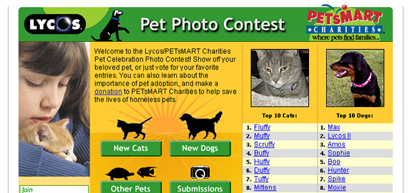 Lycos PetSmart contest