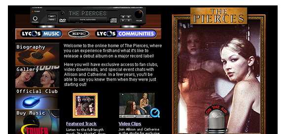 The Pierces web site
